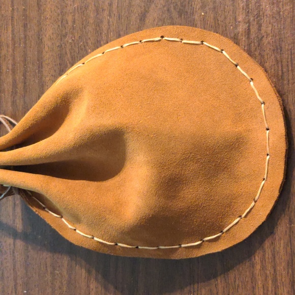 NEW! Handmade Genuine Suede Tan Trinket Pouch - Picture 5 of 5